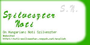 szilveszter noti business card